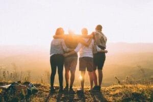 Common Conditions Treated with Naturopathic Medicine picture of 4 people in the sunshine enjoying better health because of naturopathic medicine treatment of common conditions like IBS, GERD, anxiety, depression, pain, allergies and autoimmune disorders
