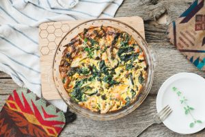 picture of a spinach frittata for a low carb or Paleo breakfast recipe, low carb recipes