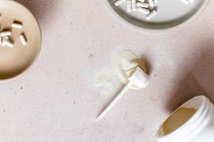 picture of protein powder, peptide supplements, vitamins, minerals, herbs and capsules